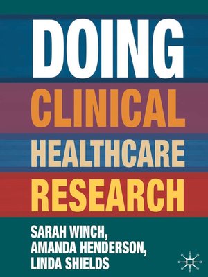cover image of Doing Clinical Healthcare Research